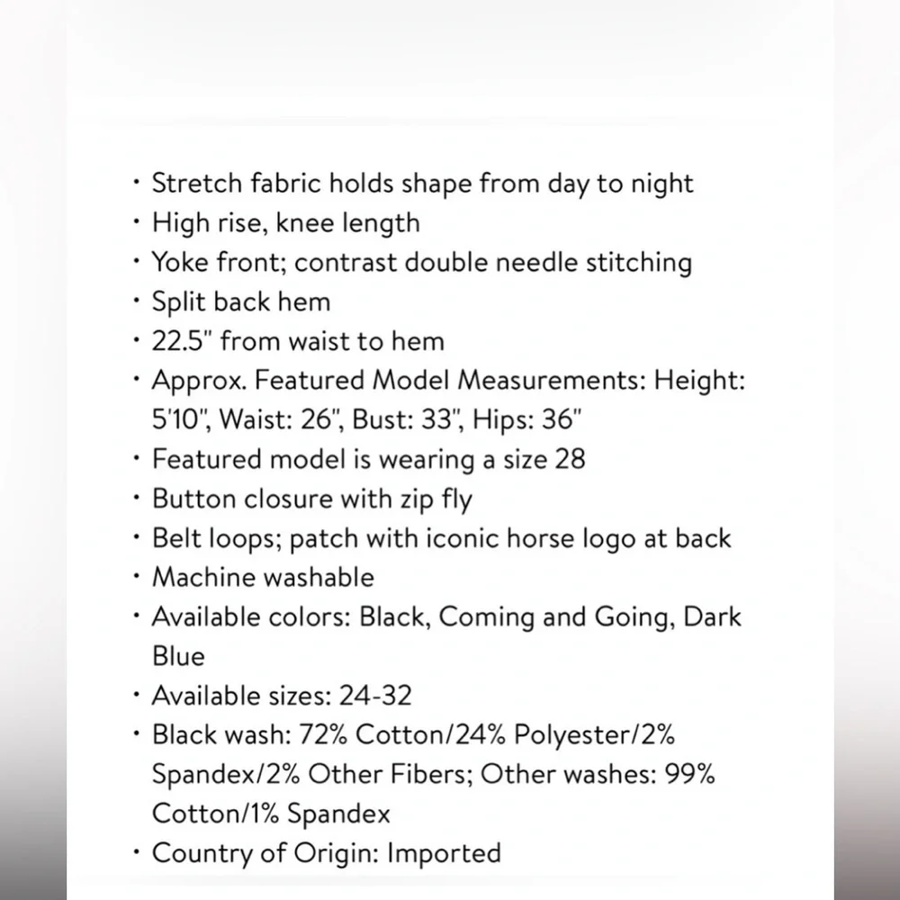 JORDACHE knee length denim skirt sz 31 - Picture 9 of 9